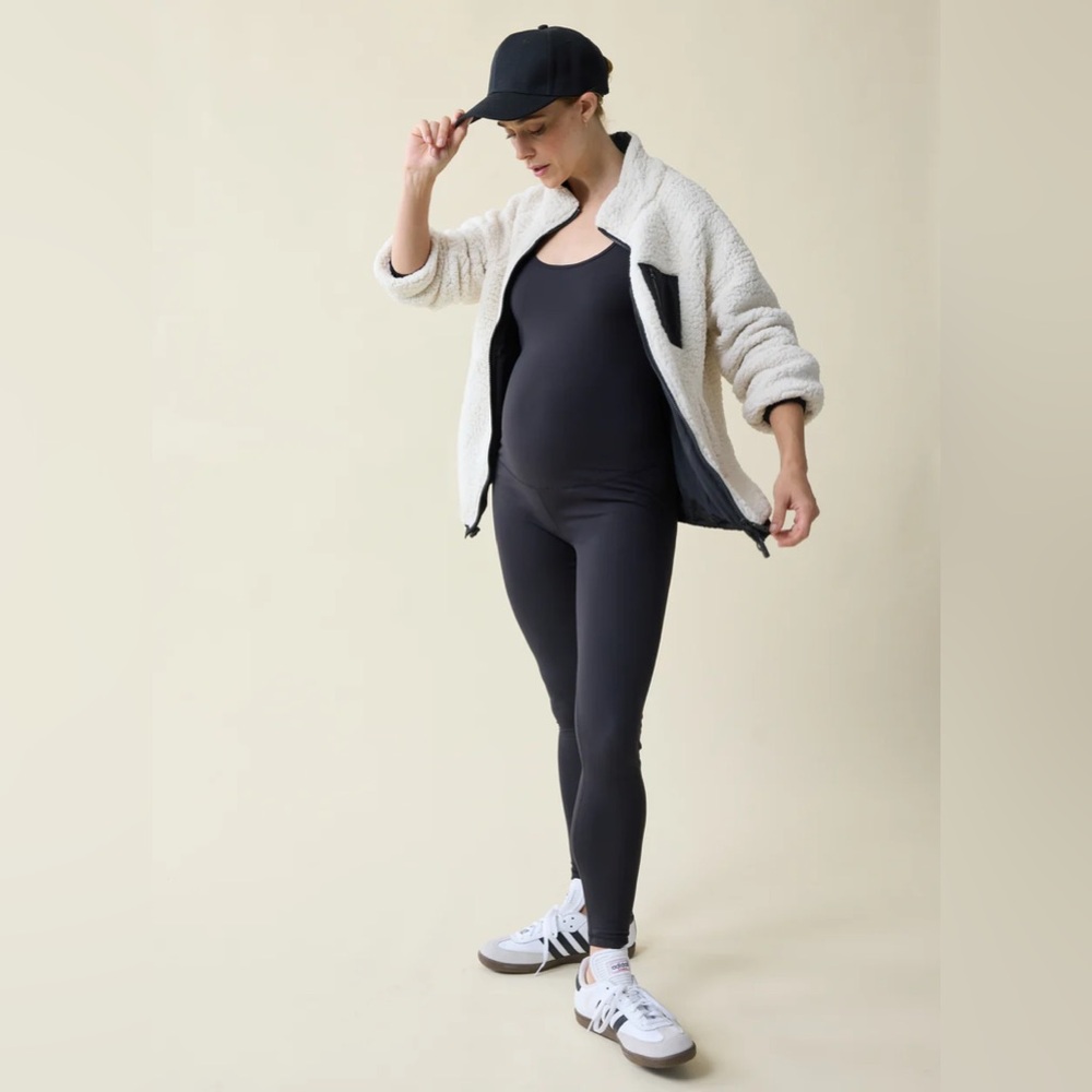 Ingrid & Isabel Reversible Maternity Sherpa Jacket
